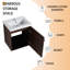 Ensemble de meuble-lavabo mural simple 18,16 po avec plateau en céramique Eftime-88116777