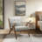 Balom Retro Button Tufted Upholstered Arm Chair with Angled Wood Frame-376529586