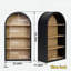 Bibliothèque arquée avec tablettes de rangement