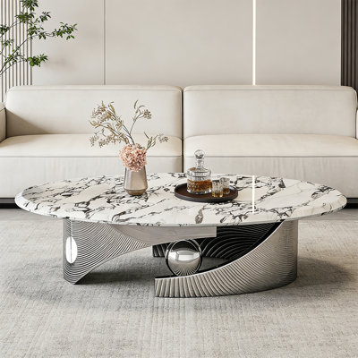 Table basse italienne en marbre minimaliste