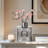 7.5" Fluted Opening Reflective Silver Ceramic Vase-2122867291