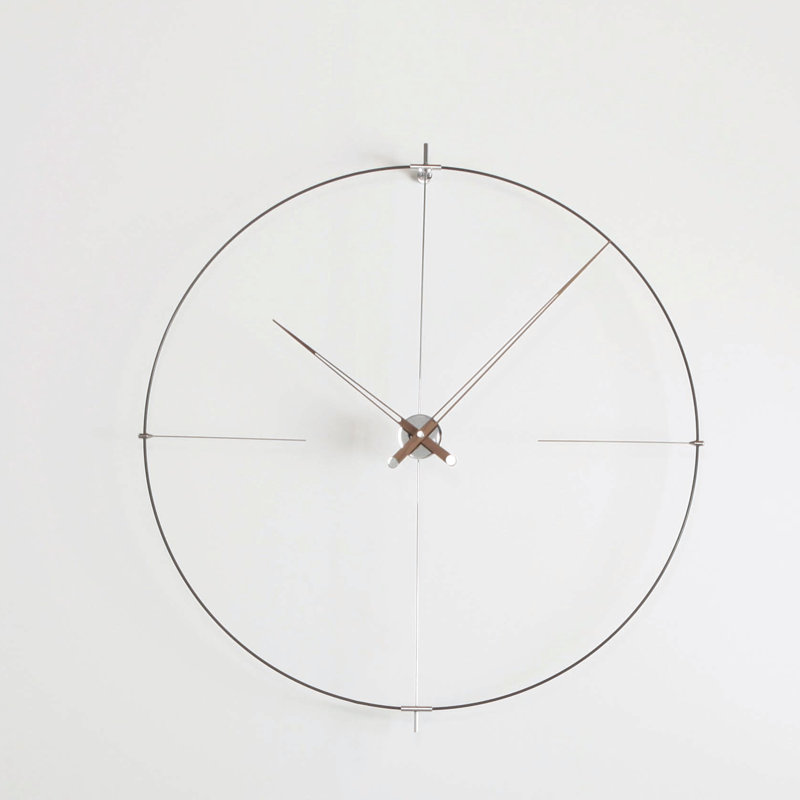 Horloge murale 41,3 po Bilal, Noir / noyer