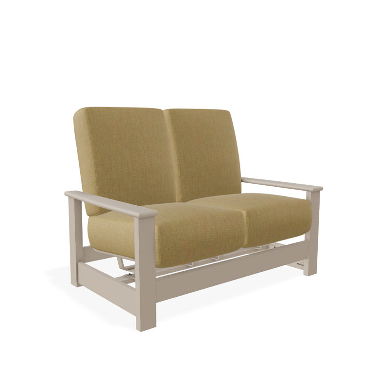 Leeward 56.5'' Wide Loveseat with Cushions, Desert, Canvas Heather Beige Sunbrella® Canvas