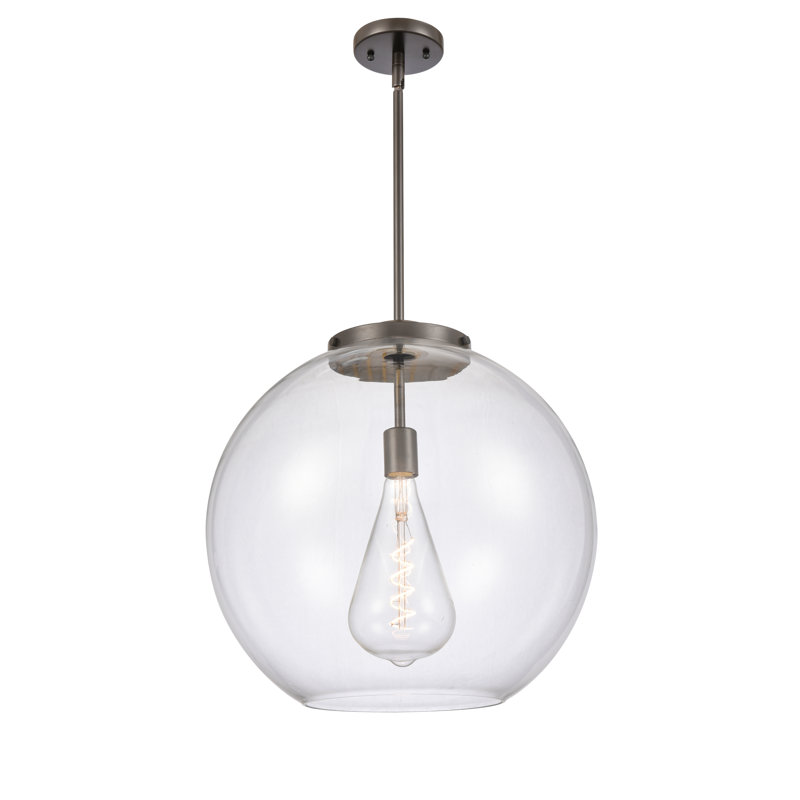 Luminaire suspendu simple à 1 lumière Ralph, Bronze huilé