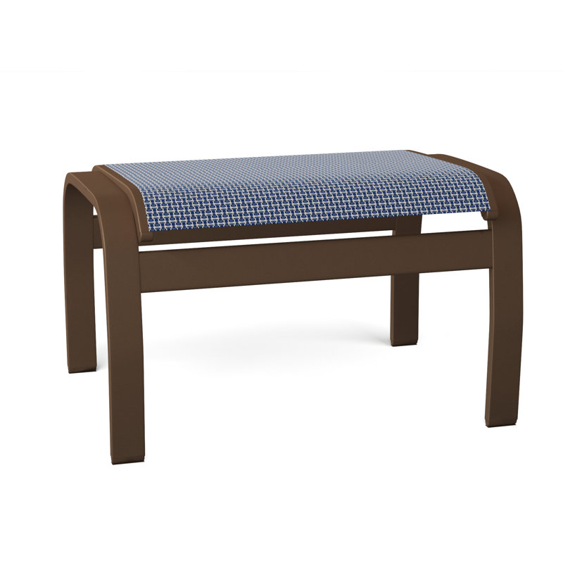 Repose-pieds d'extérieur avec coussin Askar, Kona texturé, Brise