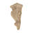 8 in x 3-3/4 in x 2-1/2 in Unfinished X-Small Hand Carved Solid Acanthus Leaf Wood Corbel-51892675