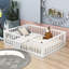 Lit plateforme en bois Hajer avec clôture et porte-657190989-657190977