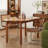 Brown Oval Solid Wood Dining Table-550693682
