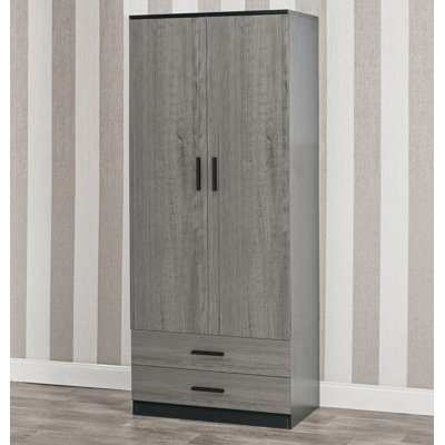 Gianpietro 2 Door Manufactured Wood Wardrobe
