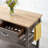 Delicia Kitchen Cart with Gray Base-1628730677