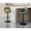 Swivel Upholstered Adjustable Height Counter Stool with Metal Frame-292370292