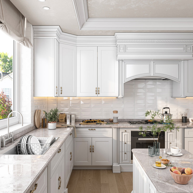 24"W * 30"H * 12"D Shaker White Wall Kitchen Cabinet with Adjustable Shelves, Shaker White, 24"W x 30"H x 12"D