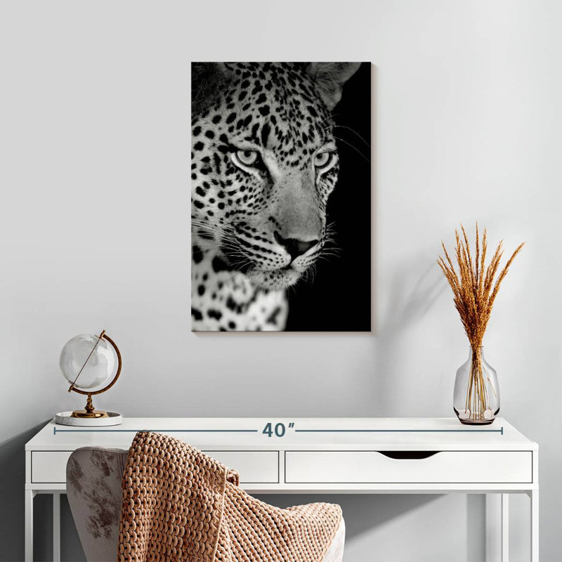 Brampt Leopard Monochrome, 24" H x 16" W