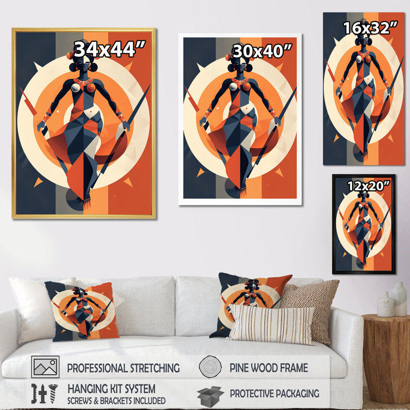 «Kali Tantric Hindu Goddess», illustration rétro - impression, H 32 po x l 16 po x P 1 po, Cadre simple argenté