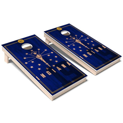 Indiana State Flag 2.0 All-Weather Composite Cornhole Board Set