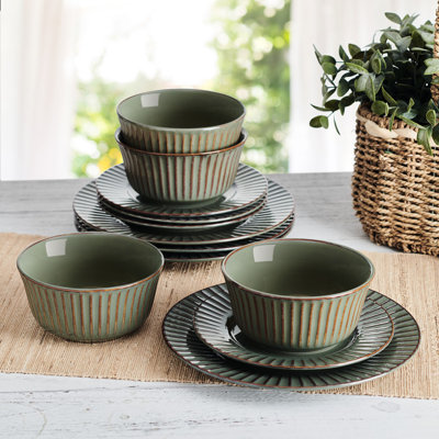 Pfaltzgraff Dannie 12-Piece Stoneware Dinnerware Set, Service for 4