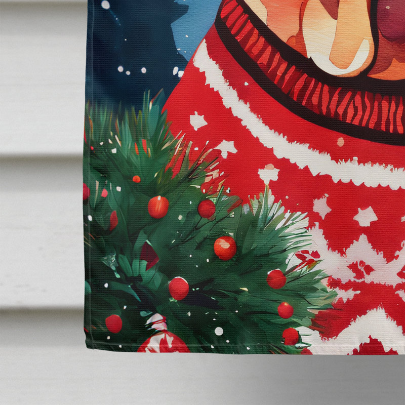 Drapeau de Noël Dogue de Bordeaux, H 40 po x l 28 po