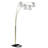 84" Gold Four Lights Tree Floor Lamp With Clear Chandelier Shade