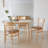 Rowley 5-Piece Solid Wood Modern Rectangular Dining Table Set with 4 Chairs-91296824