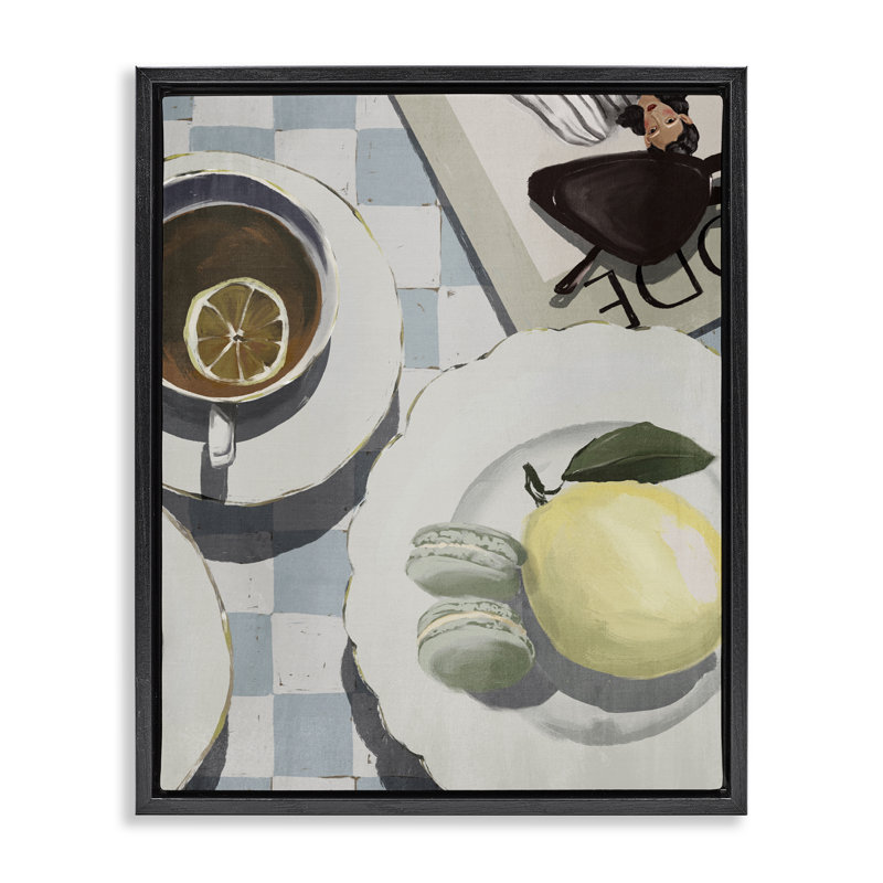 Cadre flottant de table Italian Morning Coffee, design par Anna Lischenko, Cadre flottant noir de jais, H 21 po x l 17 po