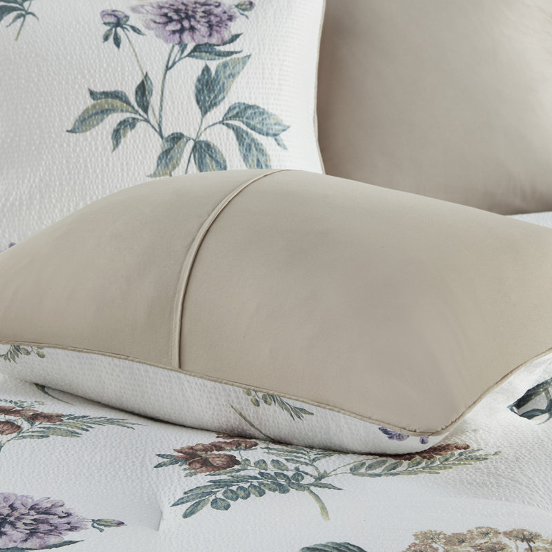 Blush Floral 7-Piece Microfiber King Bedspread Set
