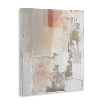 Brushed Abstract Subtle Tones Canvas, design by Riley B