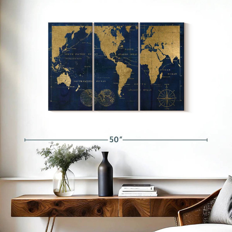 Carte du monde Aligo, H 24 po x l 38 po