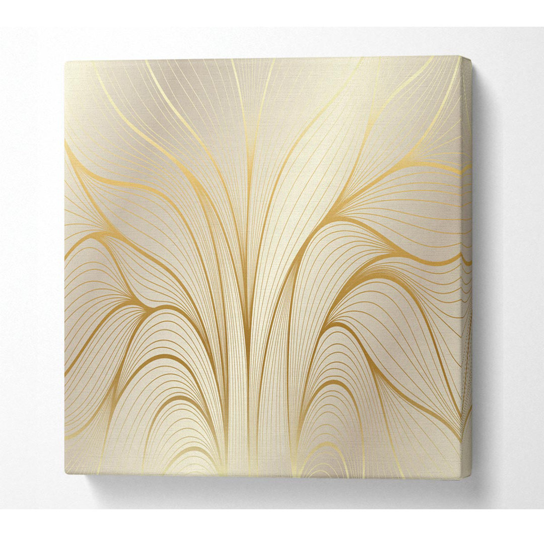 Gold Leaf Lines - Kunstdrucke auf Leinwand - Wrapped Canvas