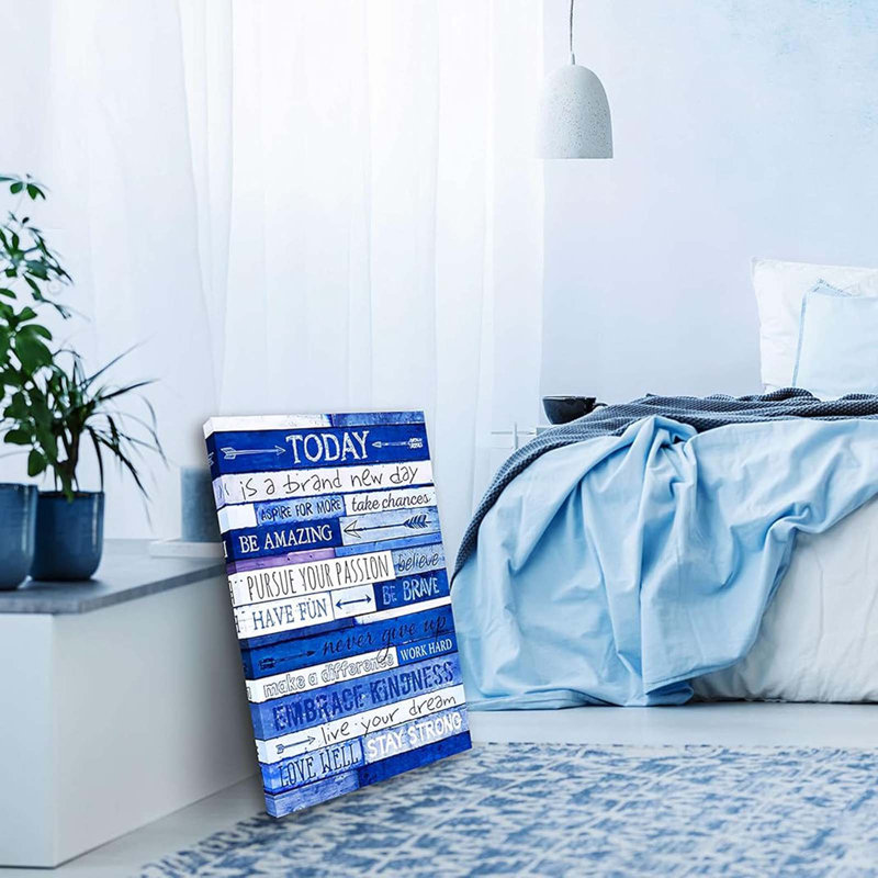 Wrapped Canvas Print, Blue, 60 cm H x 40 cm W