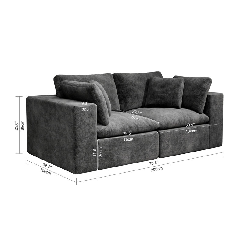 Canapé modulaire 78,8 x 39,4 po