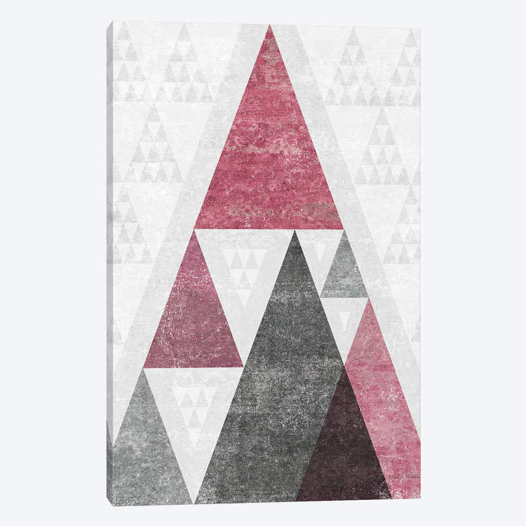 «Mod Triangles, Soft Pink III» par Michael Mullan, impression sur toile tendue, H 12 po x l 8 po x P 0,75 po, Toile tendue