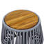 Table d'appoint d'extérieur en corde et bois d'acacia