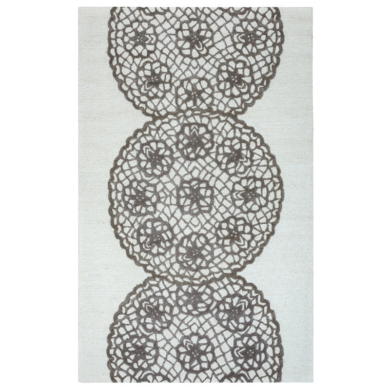 Wool Geometric Indoor Rug, Rectangle 3' x 5'