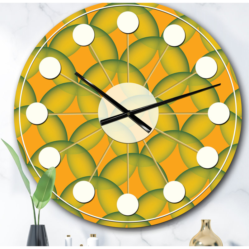 Horloge murale rétro Mid-Century, Surdimensionné