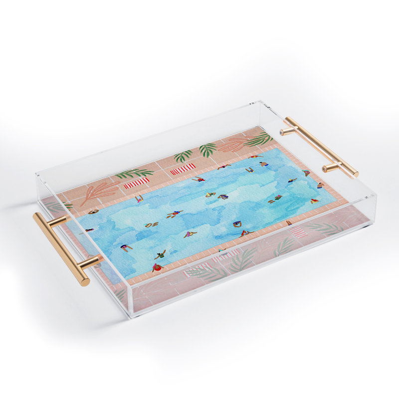 Plateau en acrylique Helo Birdie Peachy Palms