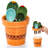 5Pcs Ceramic Measuring Spoons In Pot, Cactus Shape Baking Measuring Spoons And Cup Decorative Cactus Figurine Measuring Spoons Set