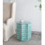 17x17x20" Stool with Capiz Design, Blue Multi