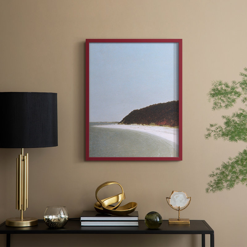 Reproduction encadrée rétro X nautique, H 11 po x l 9 po, Rouge