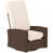 Coussin beige / structure brune