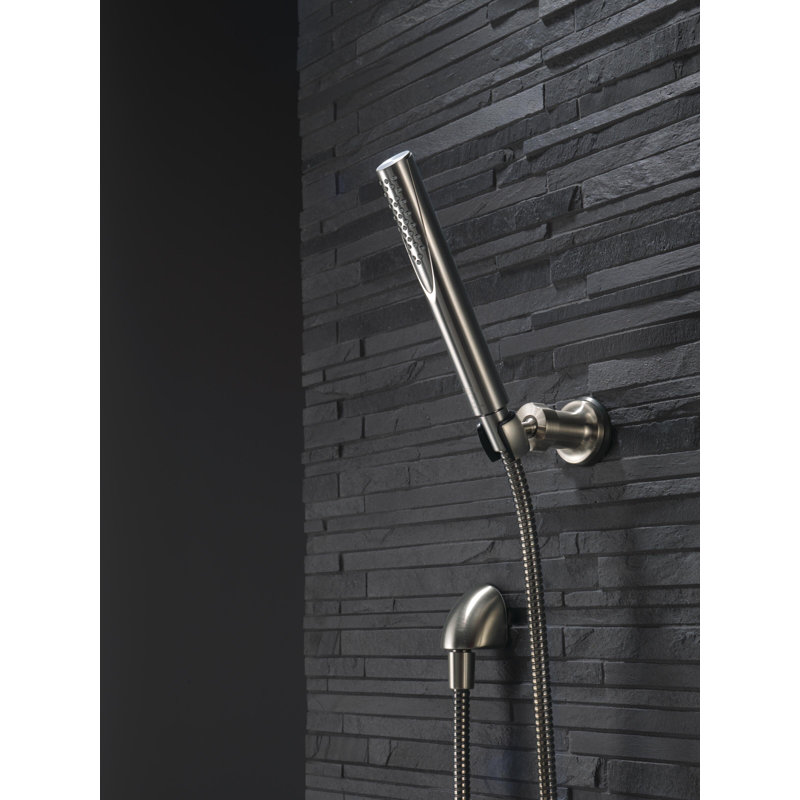 Douche à main à jet simple Compel, pomme de douche à main 1,75 gallons par minute, Acier inoxydable Brilliance