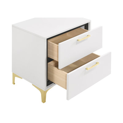 2-Drawer Rectangular Nightstand