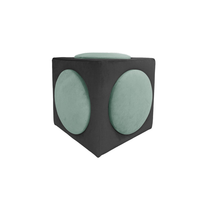 Monocle 42 Wide Ottoman, Blue/Green