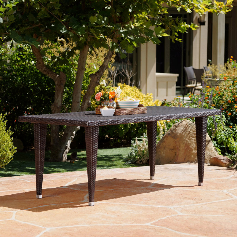 Table de patio rectangulaire
