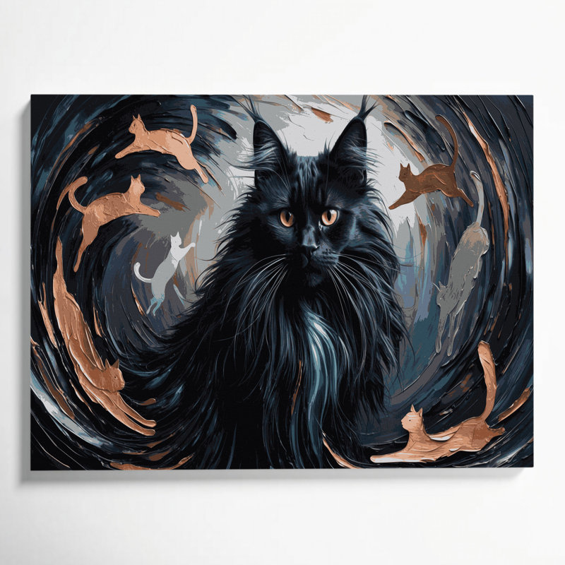 «Cats Chantilly», art mural sur toile Tiffany, H 20 po x l 24 po