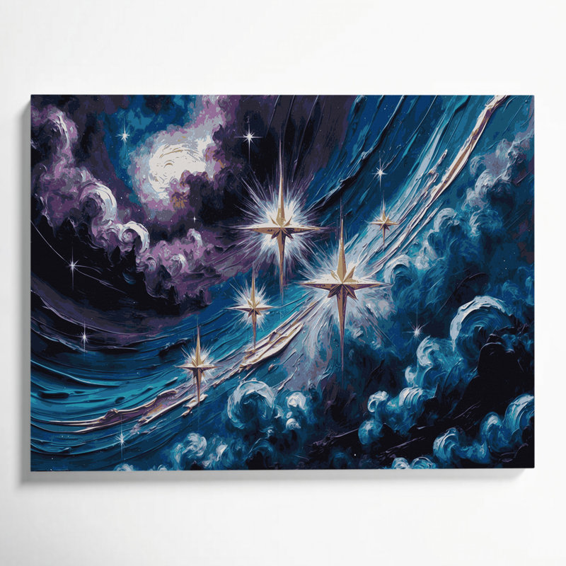 Art mural sur toile gris Space Southern Cross