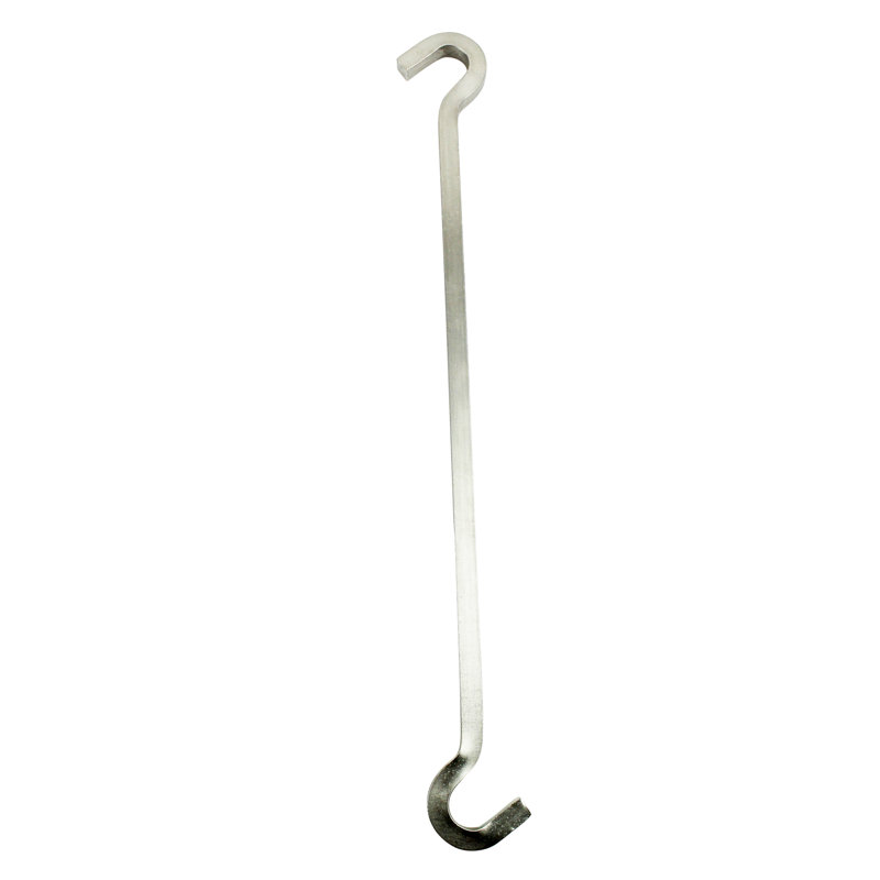 Crochet d'extension fabriqué à la main 15 po, Acier Inoxydable, H 10 po x l 1,5 po x P 0,375 po