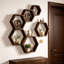 Ensemble de 6 tablettes flottantes hexagonales Farmhouse Honeycomb-1647048975