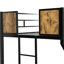 Lit superposé simple au-dessus d'un lit double en métal avec lit gigogne, solide et stable, brun noir, sans sommier, grand espace de rangement, assemblage simple requis, structure fiable et silencieuse