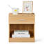1-Drawer Nightstand With Bottom Shelf Pure Oak Tone E1 Particleboard 39X28x41 Cm