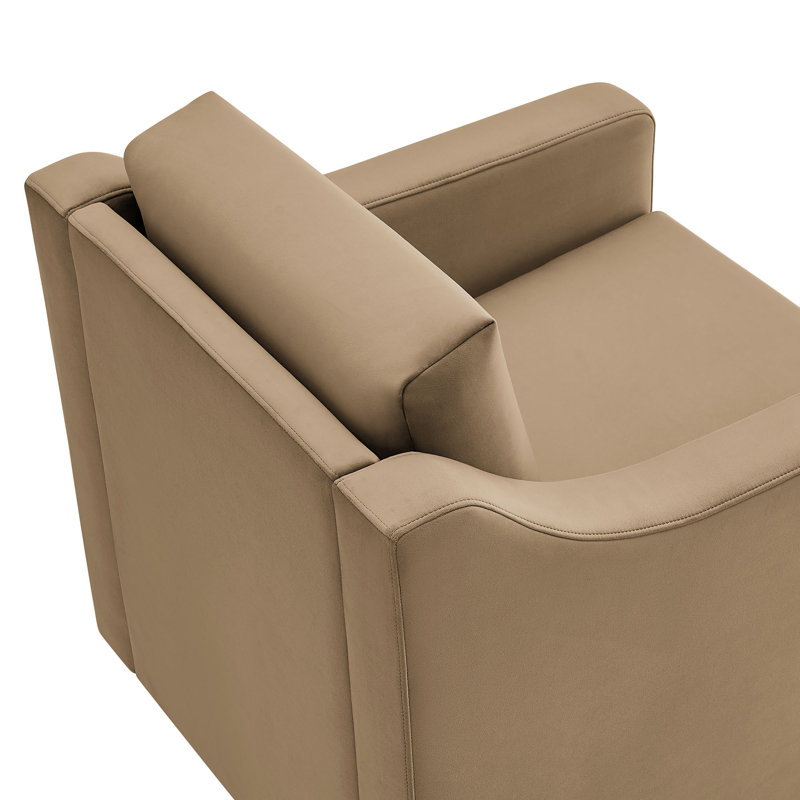 Liora Performance Velvet Armchair, Taupe Velvet